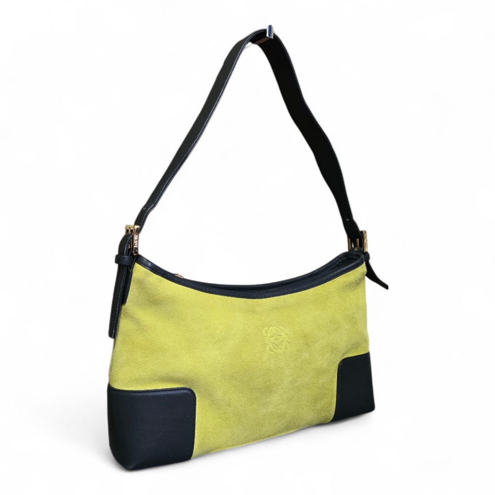 Loewe Anagram Suede Shoulder Bag